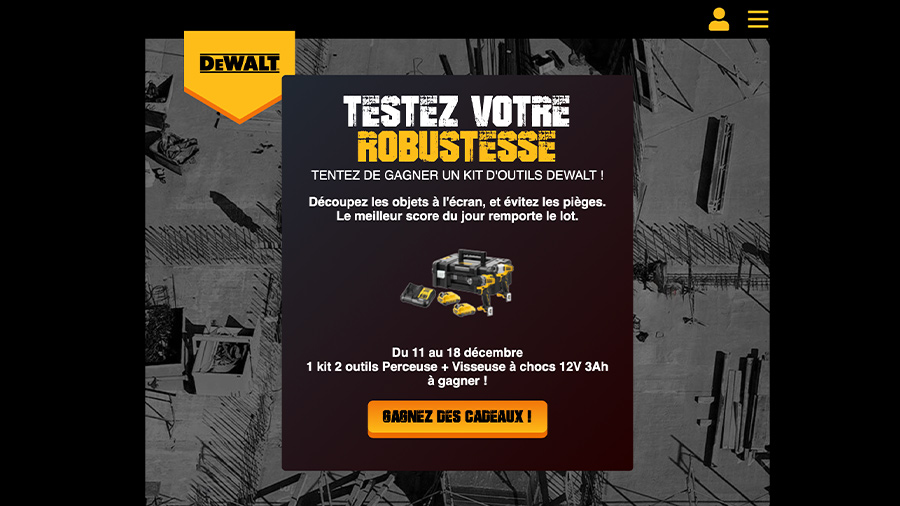 Jeu-concours robustesse garantie DEWALT Jeu-concours robustesse garantie DEWALT