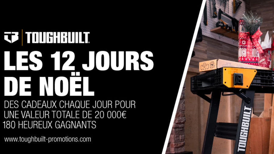 « Les 12 jours de Noël » : un jeu-concours à destination des professionnels  du BTP organisé par ToughBuilt - Zone Outillage